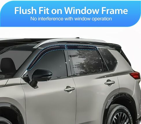 Nilight Window Visors for Honda Civic Sedan 2012 2013 2014 2015, Tape-On Rain Guards Outside Mount Vent Visors Window Deflectors Smoke Tint, 4PCS in Kuwait