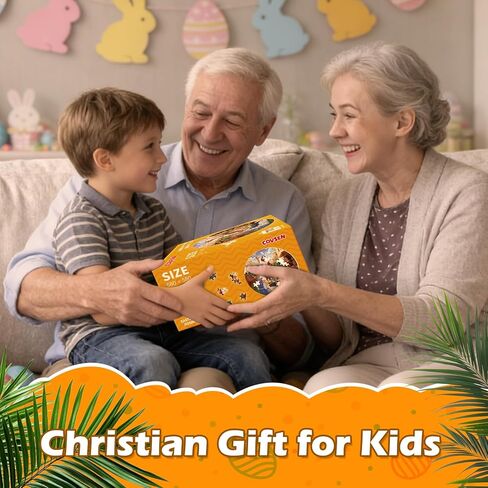 Christian Bible Jigsaw Puzzle for Kids, 70 Piece Jesus Floor Puzzle for Kids, Jesus’ Triumphal Entry Puzzle Educational Toy for Sunday School, Holy Week, Palm Sunday – Gift for Boys & Girls Ages 3-8 in Saudi Arabia