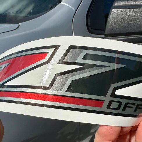 Gold Hook Z71 Off Road Decals Compatible with Chevy Silverado - F (2014-2018) Bed Side 1500 2500 HD Colorado GMC Sierra, Set of 2, Premium Series (Black Red Metallic) in Kuwait
