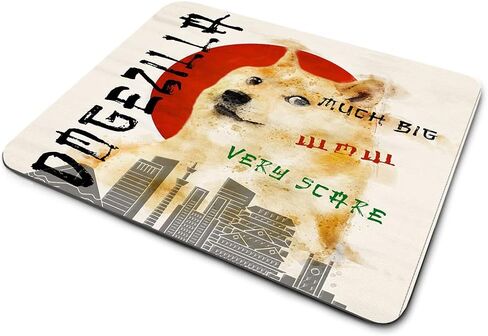 Dogezilla Doge Dogecoin Dogeday 420 Shinu Inu Japanese Sun Meme Rubber Backed Square Mouse Pads for Gaming Computer Laptops Notebooks Desks in Kuwait