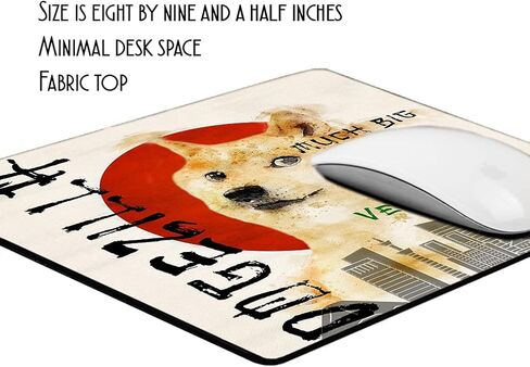 Dogezilla Doge Dogecoin Dogeday 420 Shinu Inu Japanese Sun Meme Rubber Backed Square Mouse Pads for Gaming Computer Laptops Notebooks Desks in Kuwait