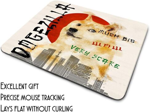 Dogezilla Doge Dogecoin Dogeday 420 Shinu Inu Japanese Sun Meme Rubber Backed Square Mouse Pads for Gaming Computer Laptops Notebooks Desks in Kuwait