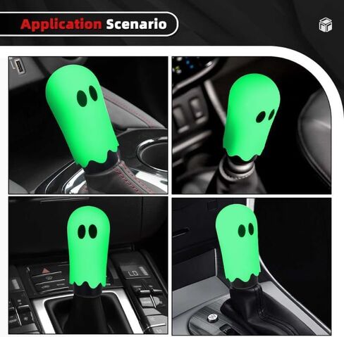 Glow Ghost Shift Knob - Universal Gear Knob w/ 3 Adapters (M8x1.25/M10x1.5/M12x1.25) & Night Glow Design in Kuwait