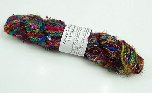 100g/ 1 Skein Recycled Banana Silk Yarn Hand-Spun Soft Yarns - Multicolor in Saudi Arabia