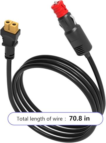 كابل شحن ولاعة سجائر للسيارة 12 فولت XT60 لـ Anker 757 767، سلسلة نهر دلتا Ecoflow، شاحن محطات توليد الطاقة الشمسية Bluetti EB55 in Kuwait