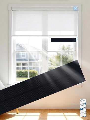 3.6W 5V Solar Panel for Motorized Blinds and Shades, 720mA Output with Micro USB Adapter, Connector for Alexa Smart Roller Shades, Zebra Blinds and Battery Tubular Motors in Kuwait
