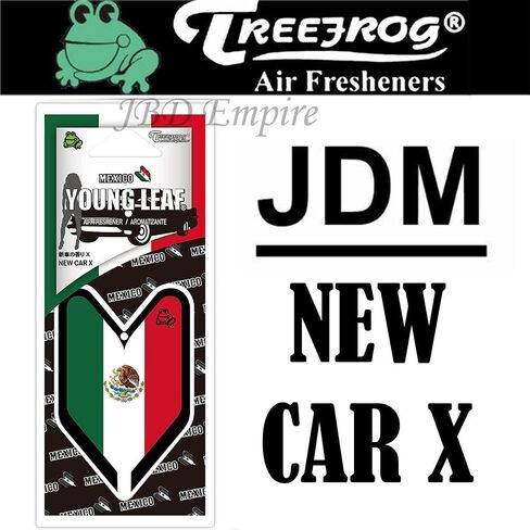 Treefrog Wakaba Young Leaf Mexico Flag JDM Air Freshener Car Auto - New Car X Scent in Saudi Arabia