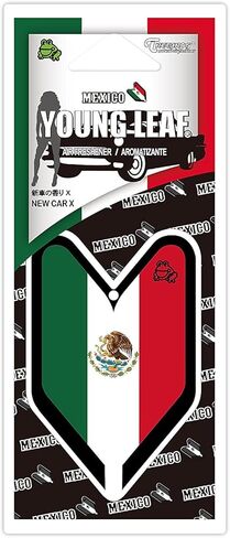 Treefrog Wakaba Young Leaf Mexico Flag JDM Air Freshener Car Auto - New Car X Scent in Saudi Arabia