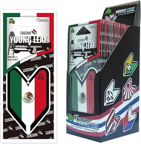 Treefrog Wakaba Young Leaf Mexico Flag JDM Air Freshener Car Auto - New Car X Scent in Saudi Arabia