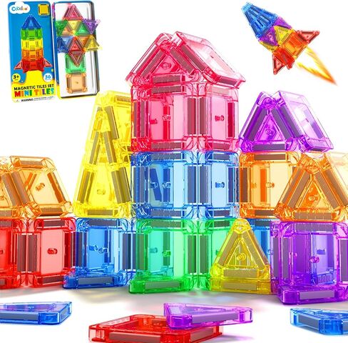 Magnetic Tiles City Road with Cars Kids Toys for Ages 5-7 3-5 4-8, STEM Magnetic Blocks Building Toddler Toys, Creative Gifts Sensory Toys for 3+ Year Old Boys and Girls in Saudi Arabia