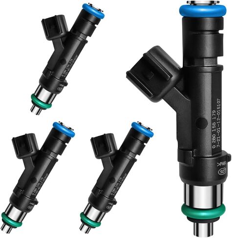 مجموعة من 4 محاقن وقود مطورة تناسب فورد: Focus/Fusion/C-Max/Transit Connect/SSV، تناسب لينكولن: MKZ، 2008-2020 L4 2.0L غاز طبيعي مستنشق/EV-GAS، OEM # 0280158179، FJ993، 62383 in Kuwait