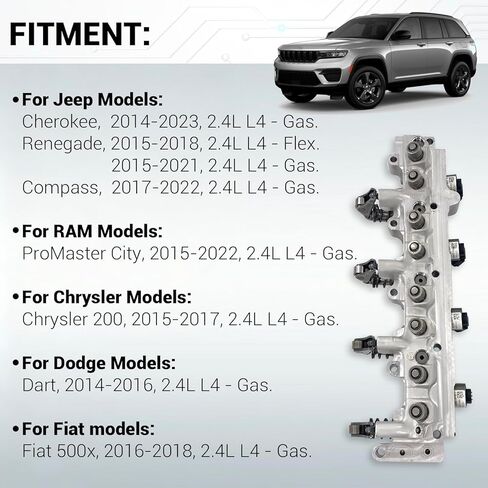 5047980AC 5047980AE مجموعة صمامات متعددة المحرك المتغير متوافقة مع جيب شيروكي 2014-2022، دودج دارت 2014-2016، رام بروماستر سيتي 2015-2022، فيات 500X 2014-2018 2.4L L4 in Kuwait