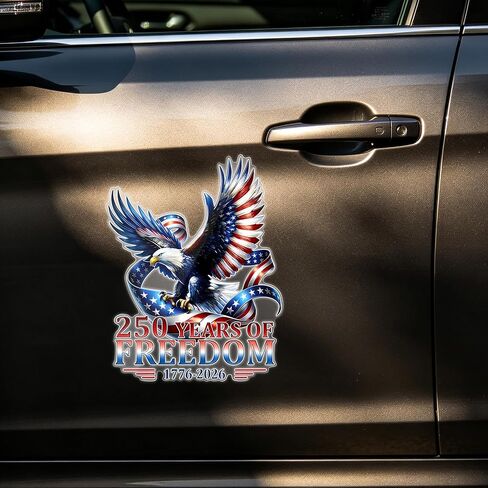 250th Anniversary USA Eagle Car Decal - 1776-2026 American Flag Patriotic Vinyl Sticker for Car Truck SUV Bumper Window - Waterproof for 250th Anniversary, Fourth of July, Veterans Day in Saudi Arabia