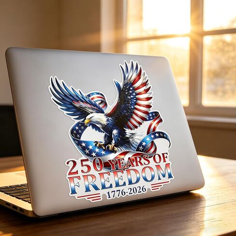 250th Anniversary USA Eagle Car Decal - 1776-2026 American Flag Patriotic Vinyl Sticker for Car Truck SUV Bumper Window - Waterproof for 250th Anniversary, Fourth of July, Veterans Day in Saudi Arabia