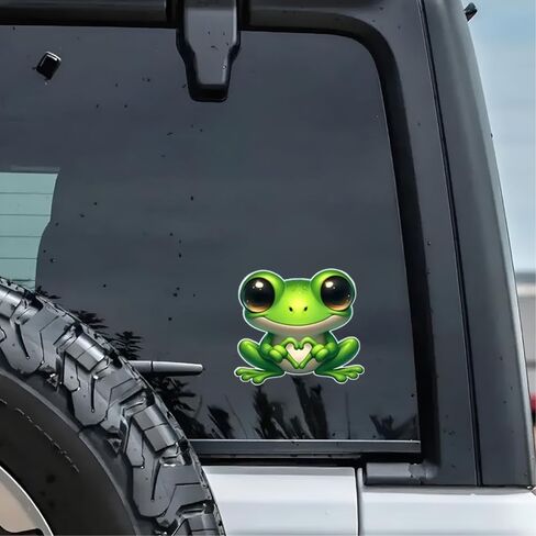 Frog Car Stickers 2-Pack Waterproof Removable Vinyl Stickers for Laptop Vehicle Windows Bumper Outdoor Gear B028 in Saudi Arabia