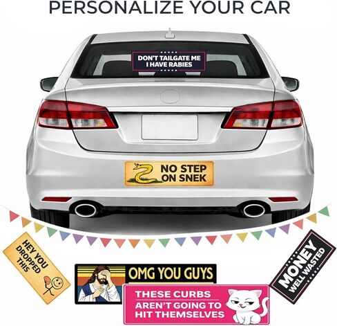 18Pcs Funny Bumper Stickers for Cars, Waterproof UV Resistant Vinyl Decals, Colorful Meme Quote Stickers for Trucks, Don't Tailgate ME-IF You CAN Read This-You Dropped This-Cowboy Bumper Sticker in Kuwait