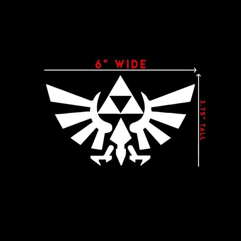 Triforce Wings Sticker Decal Notebook Car Laptop 6" x 3.75" (White) in Kuwait