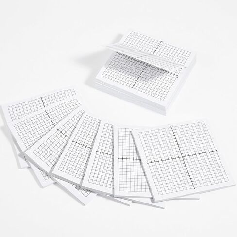 16 Pads Graph Paper Sticky Notes, 400 Sheet Self-Adhesive Grid Sticky Notes, 3x3 Inch, 20 X 20 Four Quadrant Graphing Paper for Office School Math Supplies in Kuwait