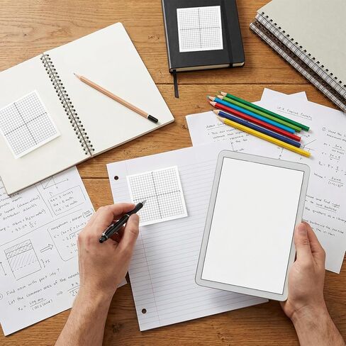 16 Pads Graph Paper Sticky Notes, 400 Sheet Self-Adhesive Grid Sticky Notes, 3x3 Inch, 20 X 20 Four Quadrant Graphing Paper for Office School Math Supplies in Kuwait