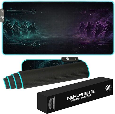 Gaming Mouse Pad - Desk Mat Gaming Mouse Pad , Medium Extra Large Extended Big Long Huge XL XXL and XXXL RGB LED Light Mousepad For a Computer , PC Mats Mousepads Midnight Strike in Saudi Arabia