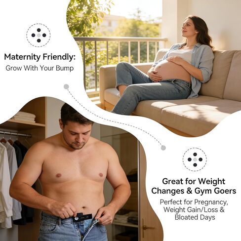 Black Elastic Pants Waist Extender Adjustable Jeans Button No Sew Trouser Expander for Men Maternity Instant Extension (Pack of 10) in Kuwait