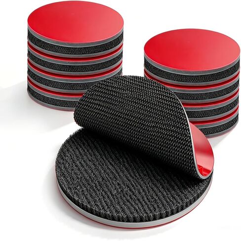 LLPT Heavy Duty Adhesive Hook and Loop Pads 3" 8 Sets Double Sided Strong Hold Round Mounting Circles Waterproof for Home Classroom Organizing Crafts Photos and Outdoor in Kuwait