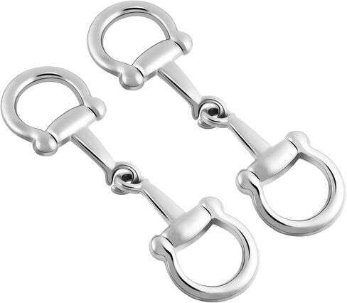 CooBigo 2pcs Scarf Ring Buckles, Metal Horsebit Silk Scarf Buckle, Scarves Rings and Slides for Women Scarves Clips, Shawls Clasp, Clothing Fashion Accessories (Gold) in Kuwait