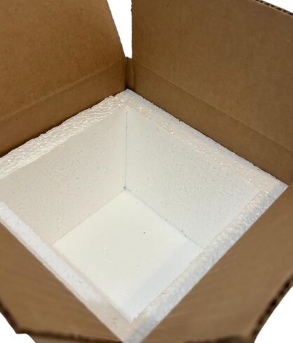 Insulated Shipping Box (7x7x6) inches with Styrofoam Insert 2 Pack Bundle for Temperature-Controlled Mailing and Shipping in Saudi Arabia