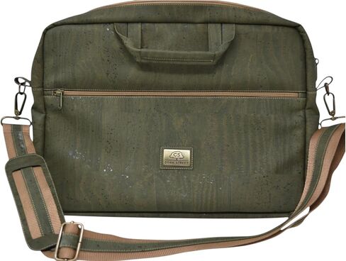 Laptop Bag Premium Portugal Cork | Sustainable 16-inch Briefcase with Luggage Sleeve & Shoulder Strap in Kuwait