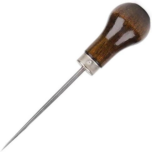 Wooden Handle Scratch Awl for Leather Punch Hole or DIY Handmade (Gourd Awl) -1pcs in Kuwait