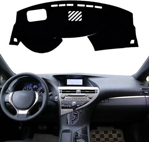 Car Dashboard Cover Mat Carpet Compatible for 2010 2011 2012 2013 2014 2015 Lexus RX350 with HUD Dash Mat Sunshade Windshield Glare Black in Saudi Arabia