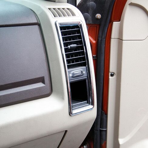 Chrome Dashboard Side A/C Vent Frame Cover Trim fit 2009-2018 Dodge RAM 1500 2500 3500 Accessories in Saudi Arabia