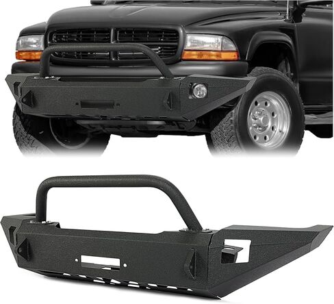 KUAFU Off-Road Steel Front Bumper Compatible with 1997-2004 Dodge Dakota 1998-2003 Dodge Durango w/Bull Bar (2 Packages Shipment) in Kuwait