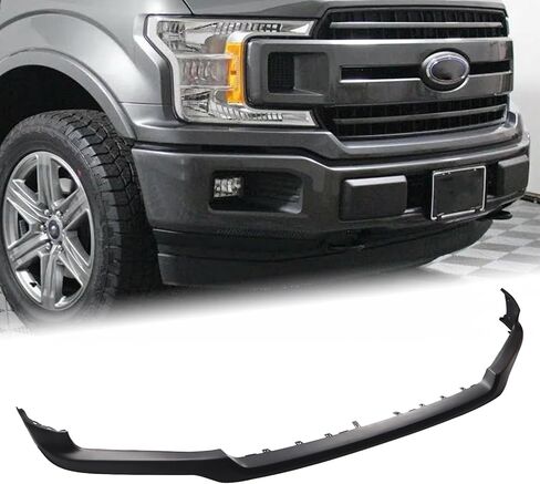 Black Primer Front Bumper Grille Upper Molding Trim Fit for 2018 2019 2020 Ford F150 F-150 New Front Bumper Cover Upper Molding Trim W/Molding Hole FO1014127 in Kuwait