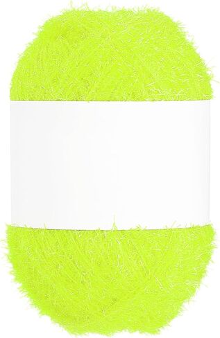 PATIKIL 218 Yard Scrubbie Yarn, Sparkle Yarn Polyester Scrubbie Sparkle Glass for Dishcloths Crocheting Knitting DIY Crafts Blanket Rug Sweater Scarf Hat, Apple Green in Kuwait