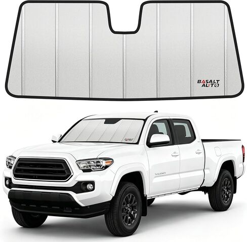 Windshield Sun Shade Deluxe Compatible for 2021-2025 GMC Yukon Silver Reflective 6 Layers Accordion-Folding Front Sun Visor in Saudi Arabia