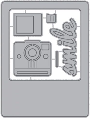 Camera Rectangular Frame Metal Cutting Dies DIY Die-cuts Scrapbooking Embossing Stencil Album Gift Cards Home Decoration Paper Craft in Kuwait