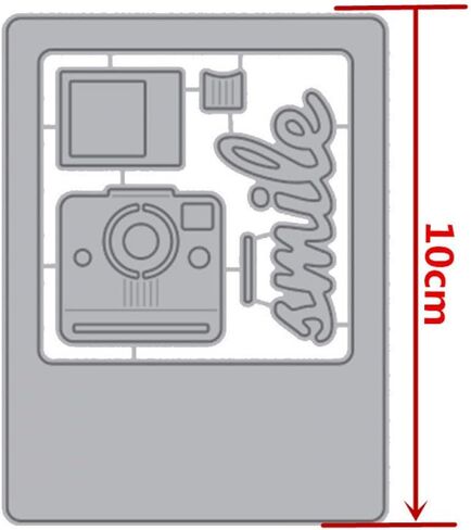 Camera Rectangular Frame Metal Cutting Dies DIY Die-cuts Scrapbooking Embossing Stencil Album Gift Cards Home Decoration Paper Craft in Kuwait