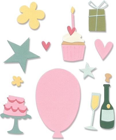 Sizzix Thinlits Dies By Debi Potter 21/Pkg-Fabulous Everyday Shapes 666220 in Kuwait