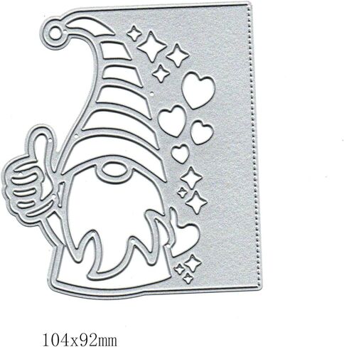 Adies Heart Star Christmas Snata Metal Die Cuts,Heart Merry Hat Cutting Dies Cut Stencils for DIY Scrapbooking Decorative Embossing Paper Card Making 10.3*8.9cm/4.05''x3.5'' in Kuwait