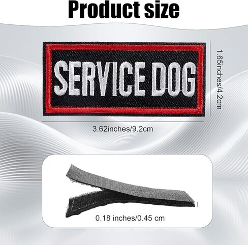 Service Dog Patches 2 PCS Removable Patches with Hook and Loop Red Border for Dog Harness Vest Collar in Training Service Dogs Emotional Support 3.62 × 1.65 inches in Saudi Arabia
