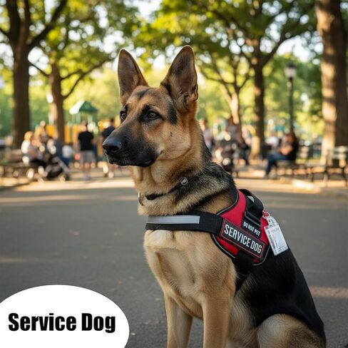Service Dog Patches 2 PCS Removable Patches with Hook and Loop Red Border for Dog Harness Vest Collar in Training Service Dogs Emotional Support 3.62 × 1.65 inches in Saudi Arabia