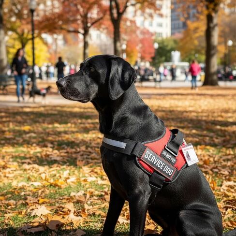 Service Dog Patches 2 PCS Removable Patches with Hook and Loop Red Border for Dog Harness Vest Collar in Training Service Dogs Emotional Support 3.62 × 1.65 inches in Saudi Arabia