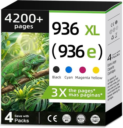 936XL 936 Ink Cartridges Black Color Replacement for HP 936e 936 HP936 HP936e XL 936XL HP936XL for OfficeJet Pro 9125e 9120e 9730e 9130 9135e 9122e 9128e 9110b 9120b 9130b 9130e Printer (Version-C75) in Kuwait