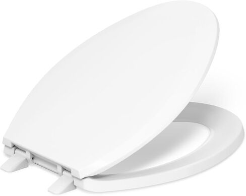 KOHLER K-4652-W2 Lustra Elongated Open-Front Toilet Seat, Earthen White in Saudi Arabia