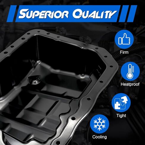Engine Oil Pan with Drain Plug, Compatible with 2010-2020 Hyundai Santa Fe, 2013-2018 Santa Fe Sport, 2006-2019 Sonata, 2010-2020 Tucson, 2007-2020 Optima, 2011-2020 Sportage, 2.0L 2.4L in Saudi Arabia