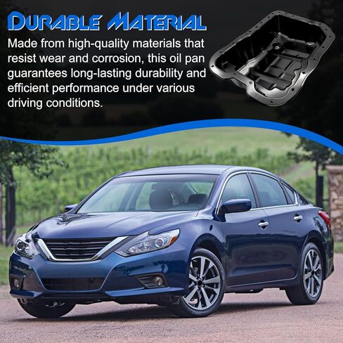 Engine Oil Pan with Drain Plug, Compatible with 2010-2020 Hyundai Santa Fe, 2013-2018 Santa Fe Sport, 2006-2019 Sonata, 2010-2020 Tucson, 2007-2020 Optima, 2011-2020 Sportage, 2.0L 2.4L in Saudi Arabia
