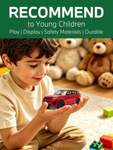 RASTAR 64690 1:43 Metal Diecast Toy Car for Officially Licensed Range Rover Sport SV with Free Wheel - Durable Model Car for Play & Display - Ideal Gift for Car Lovers Ages 3+ (Red) in Kuwait