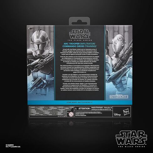 STAR WARS The Black Series ARC Trooper (Infiltrator) & Commando Droid (Training), Battlefront II Premium Collectible 6 Inch Action Figures (Amazon Exclusive) in Kuwait