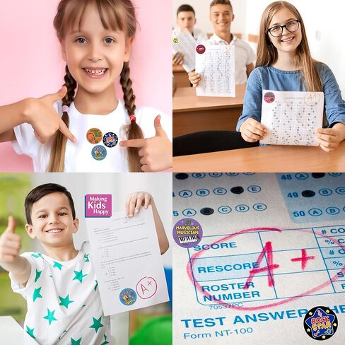 Music Stickers for Kids - 900 Pcs Instrument Themed Reward Sticker for Teachers, Motivational Music Stickers for Student Incentives & Classroom Supplies in Saudi Arabia